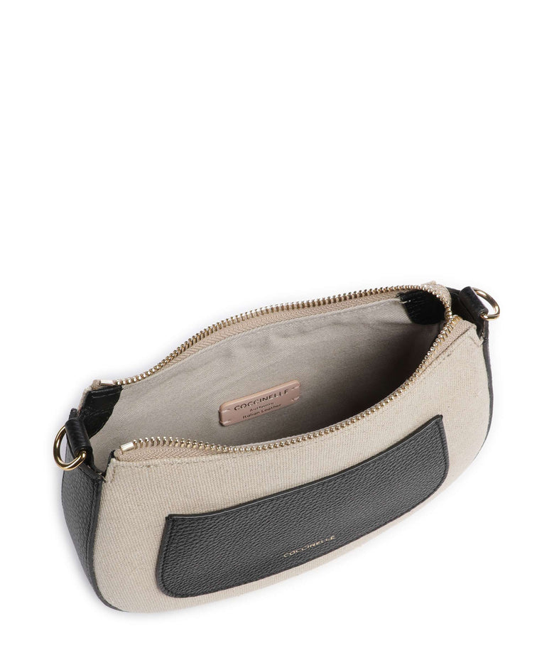 Coccinelle C-Easy Canvas Crossbody bag natural/noir