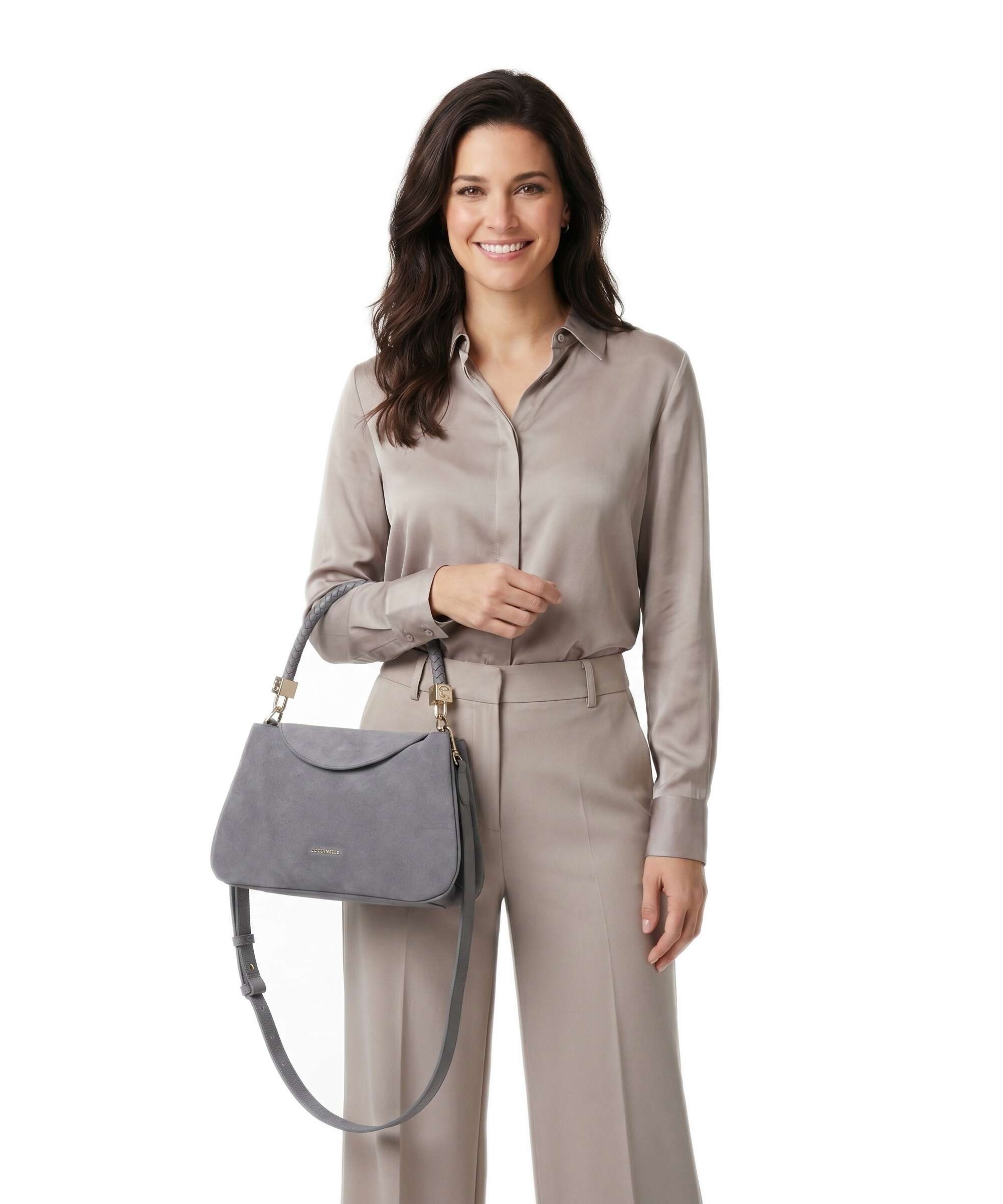 Coccinelle Tiggy Suede Shoulder bag stove