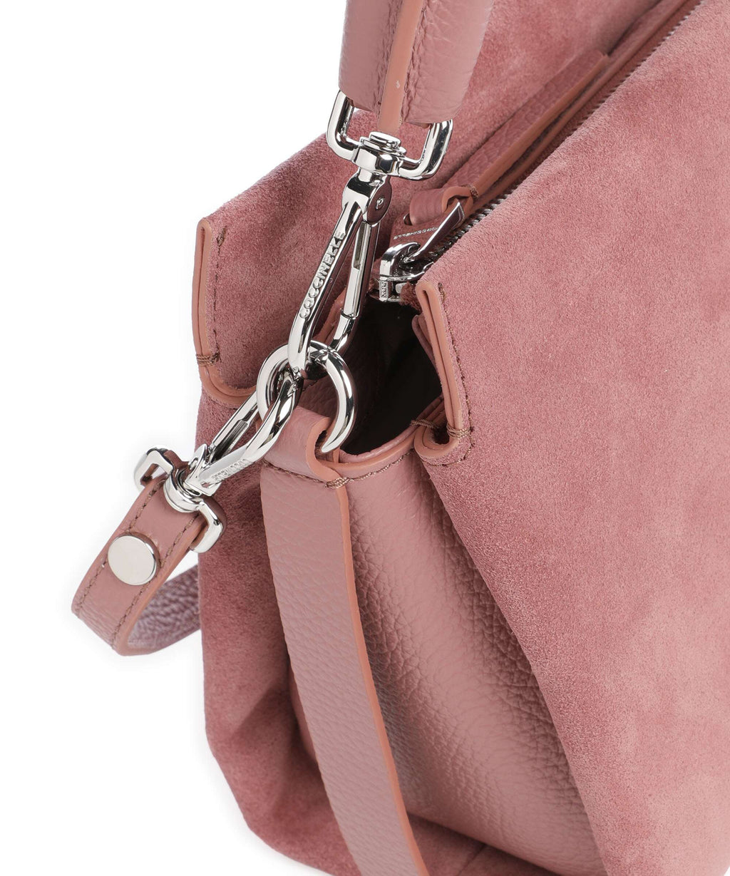 Coccinelle Boheme Suede Handbag winter rose