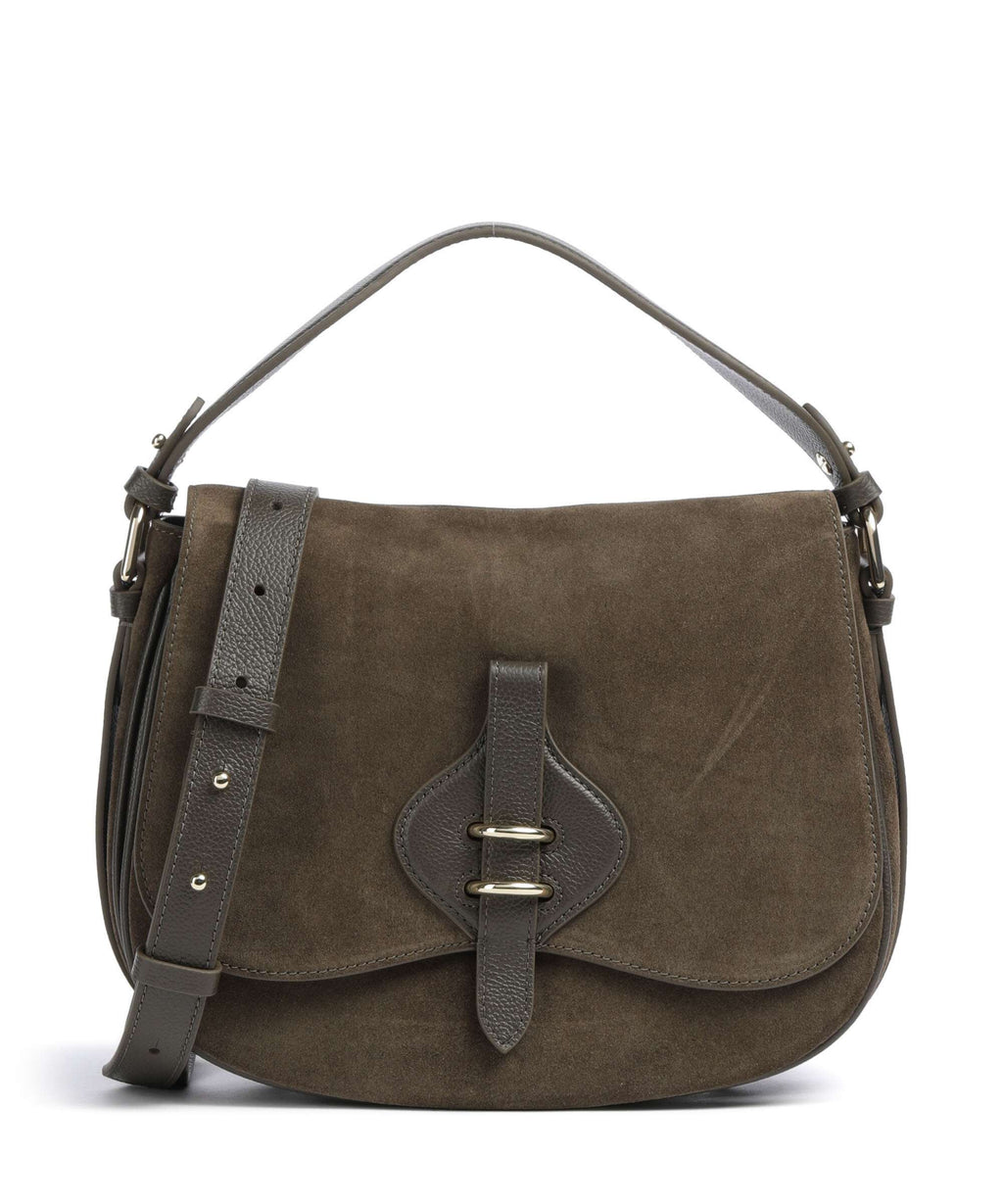 Coccinelle Mavery Suede Handbag fango