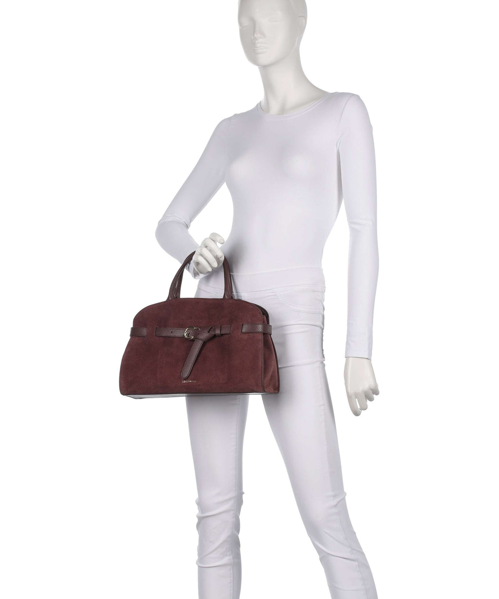 Coccinelle Sabine Suede Handbag berry