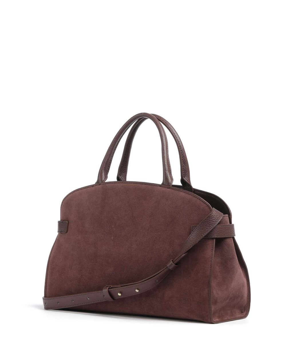 Coccinelle Sabine Suede Handbag berry