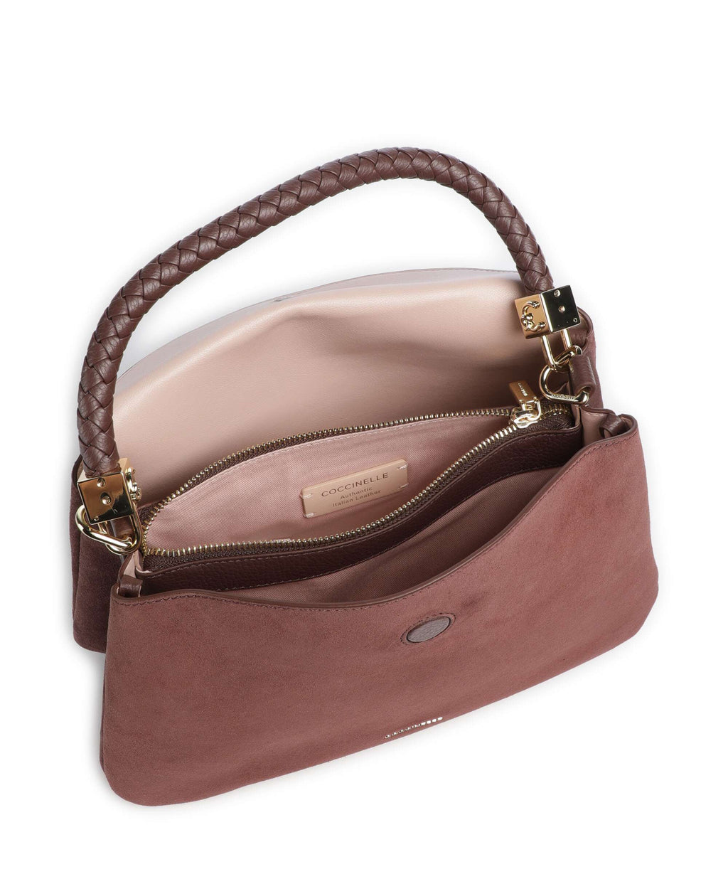 Coccinelle Tiggy Suede Handbag berry