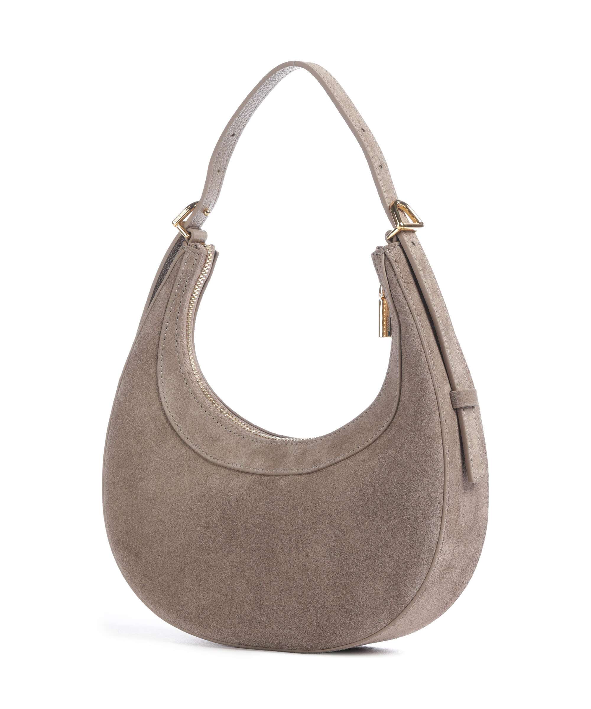 Coccinelle Whisper Suede Shoulder bag warm taupe