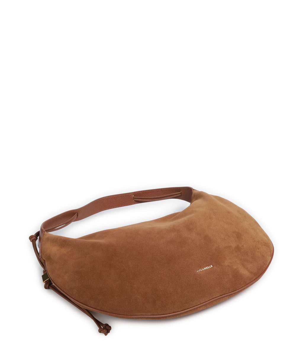 Coccinelle Thess Suede Hobo bag cognac