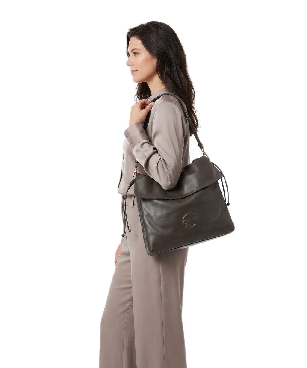 Coccinelle Lidia Hobo bag fango