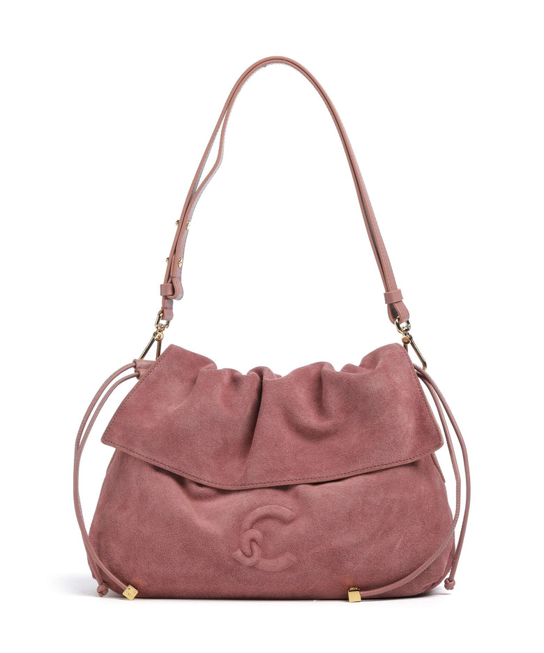 Coccinelle Lidia Suede Hobo bag winter rose