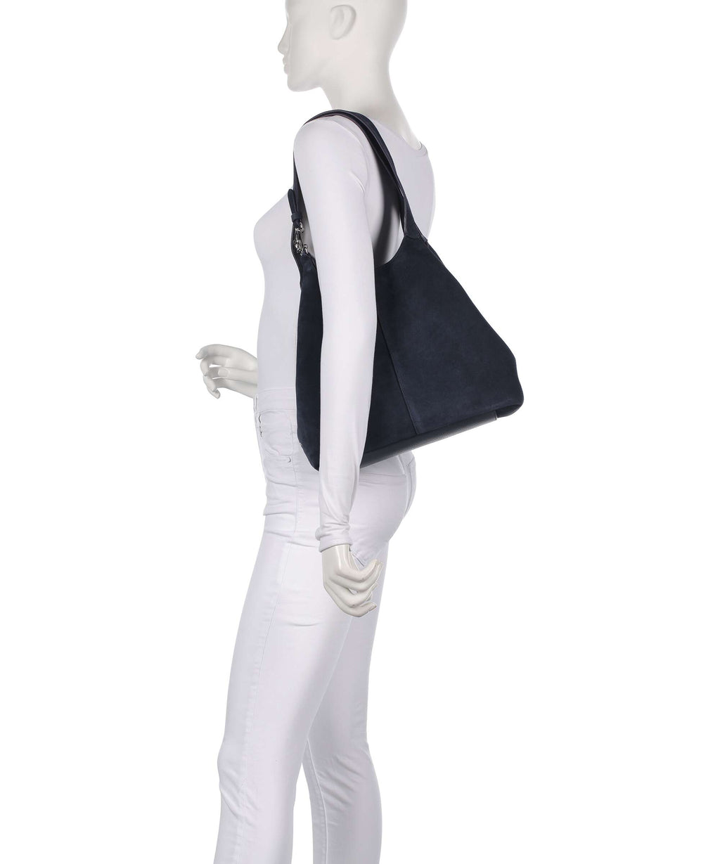 Coccinelle C-Easy Suede Hobo bag midnight blue