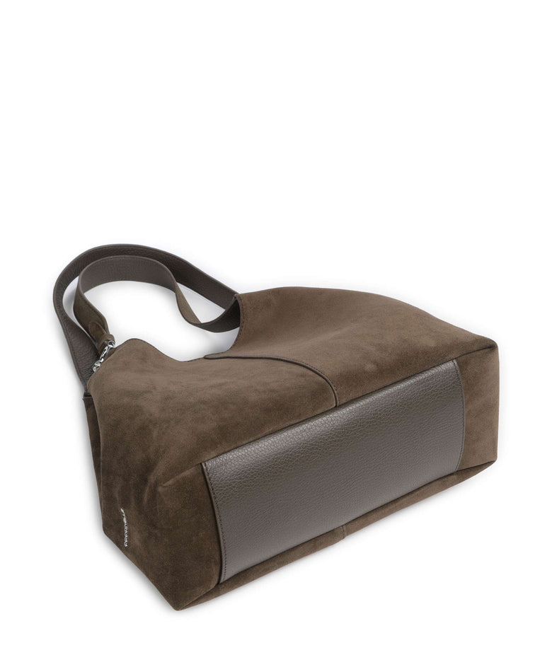 Coccinelle C-Easy Suede Hobo bag fango