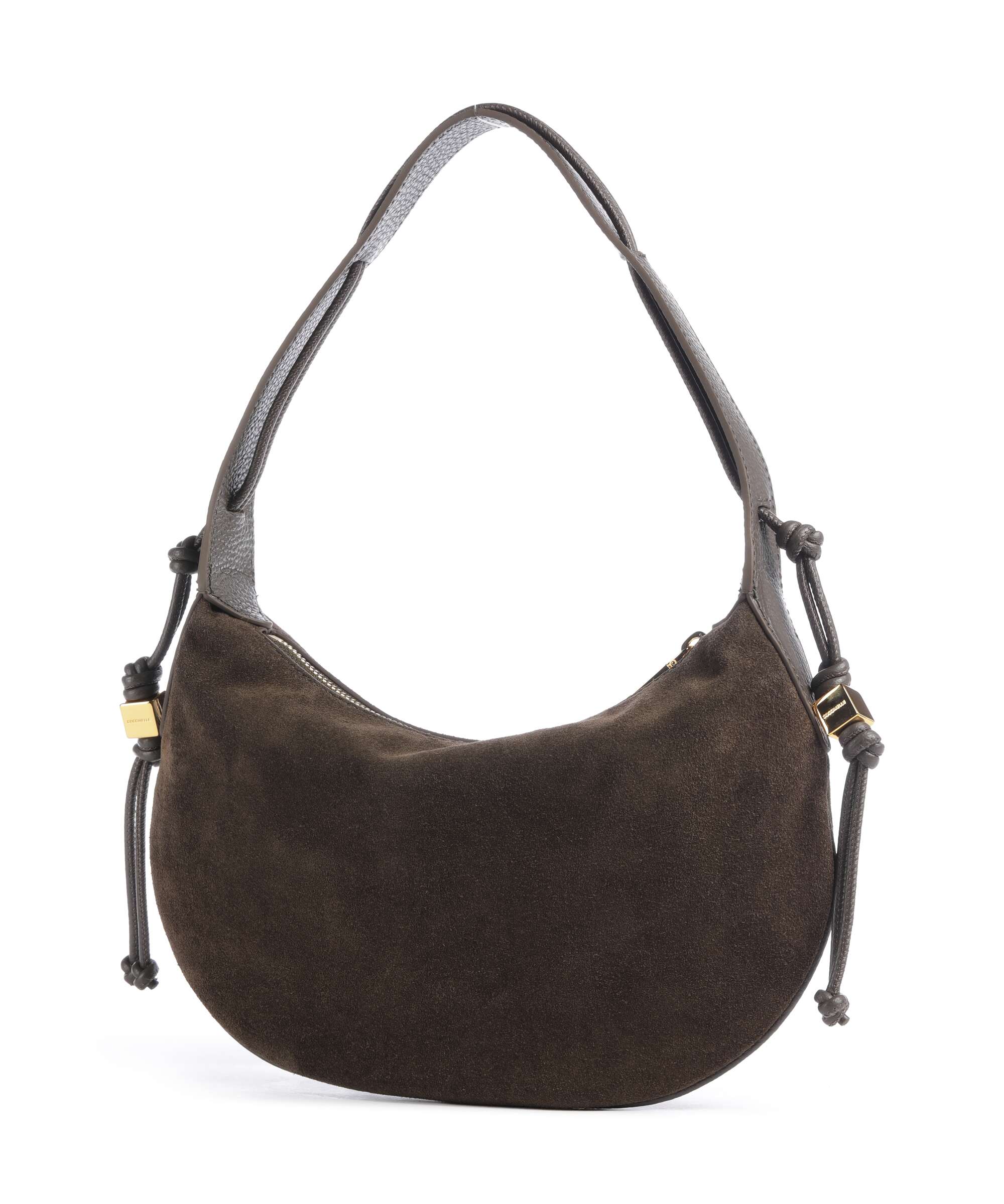 Coccinelle Thess Suede Hobo bag fango