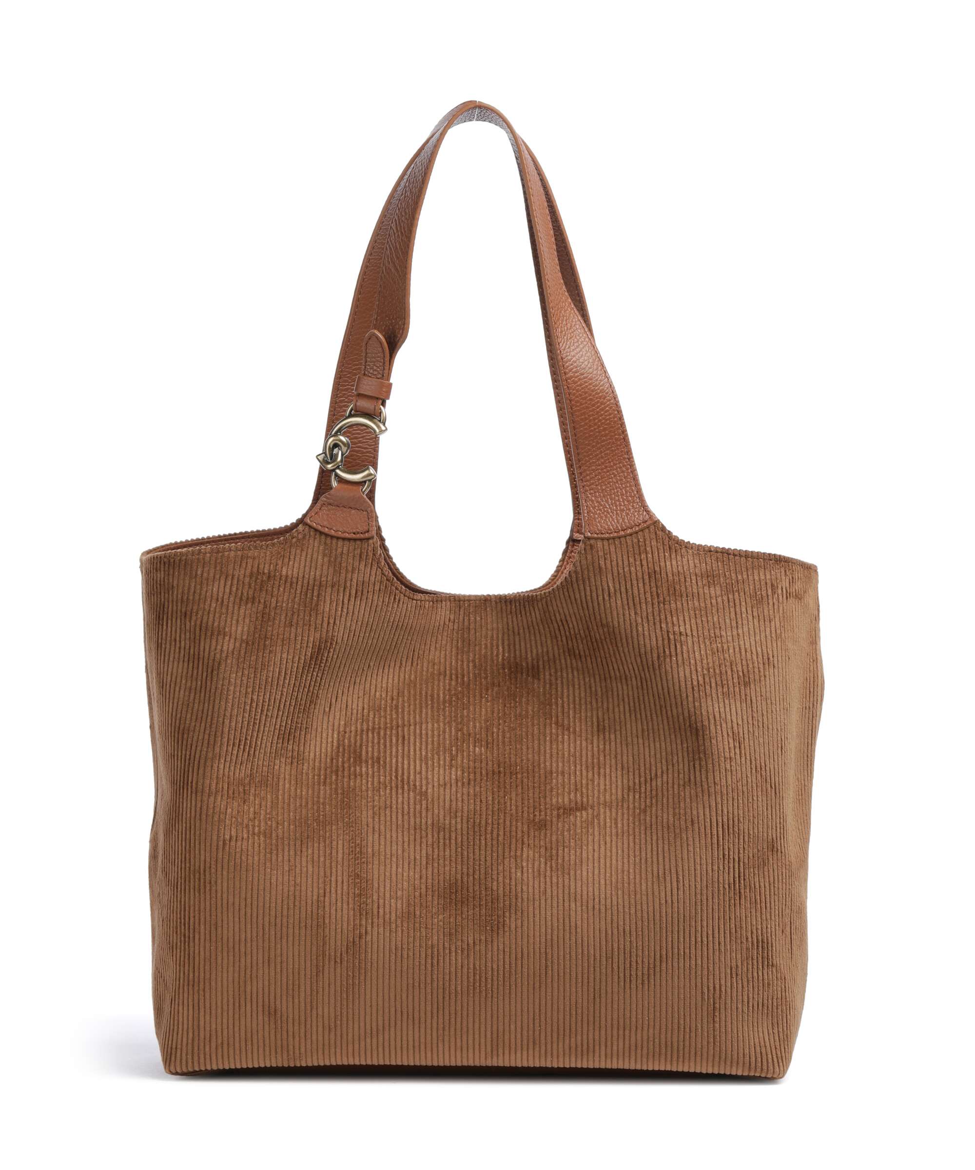 Coccinelle C-Easy Corduroy Tote bag cognac