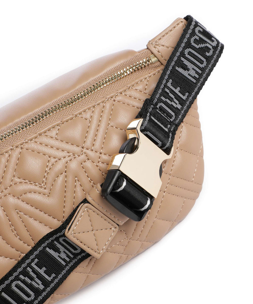 Love Moschino Quilted Fanny pack beige