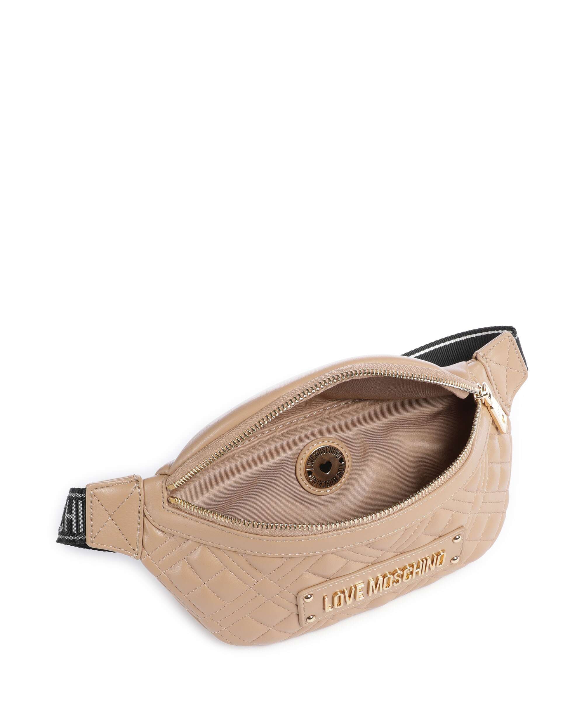 Love Moschino Quilted Fanny pack beige