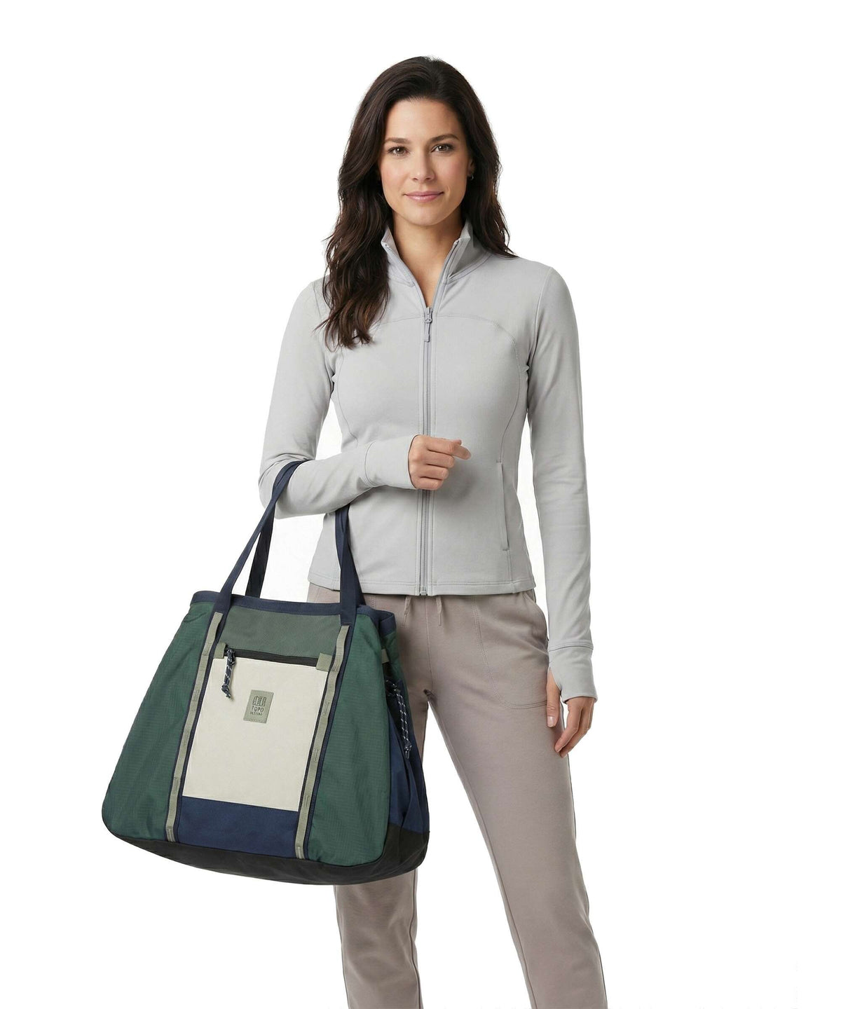 Topo Designs Mountain Gear Tote bag forest/bone white