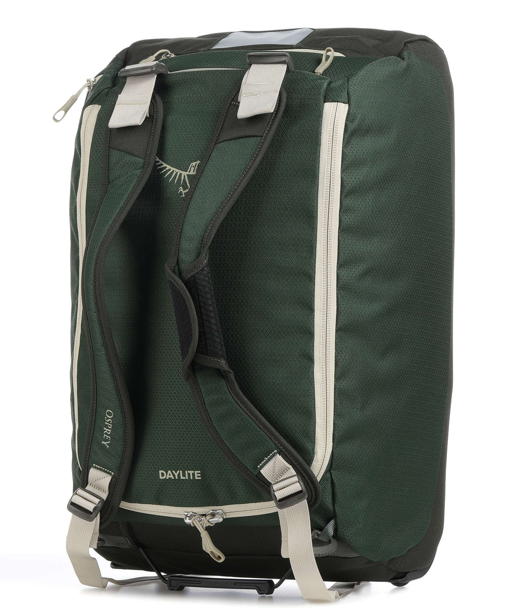 Osprey Daylite Backpack with wheels green canopy/green creek