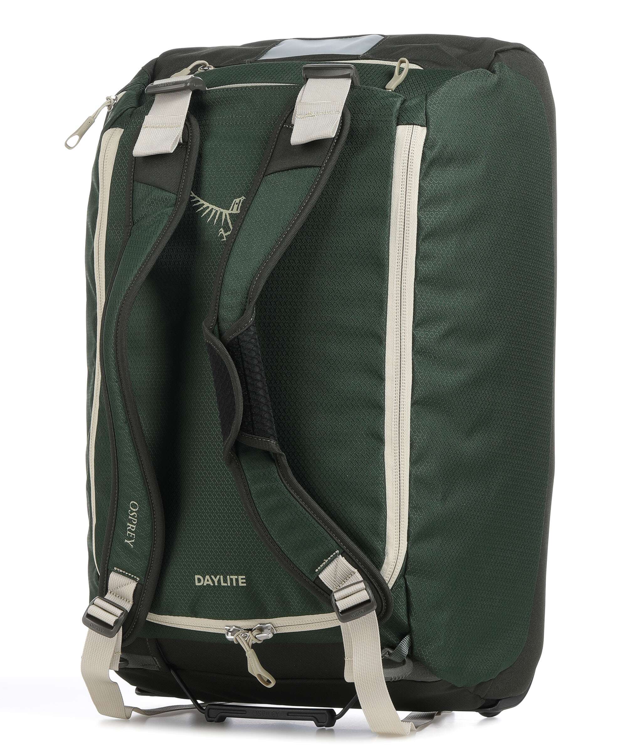 Osprey Daylite Backpack with wheels green canopy/green creek