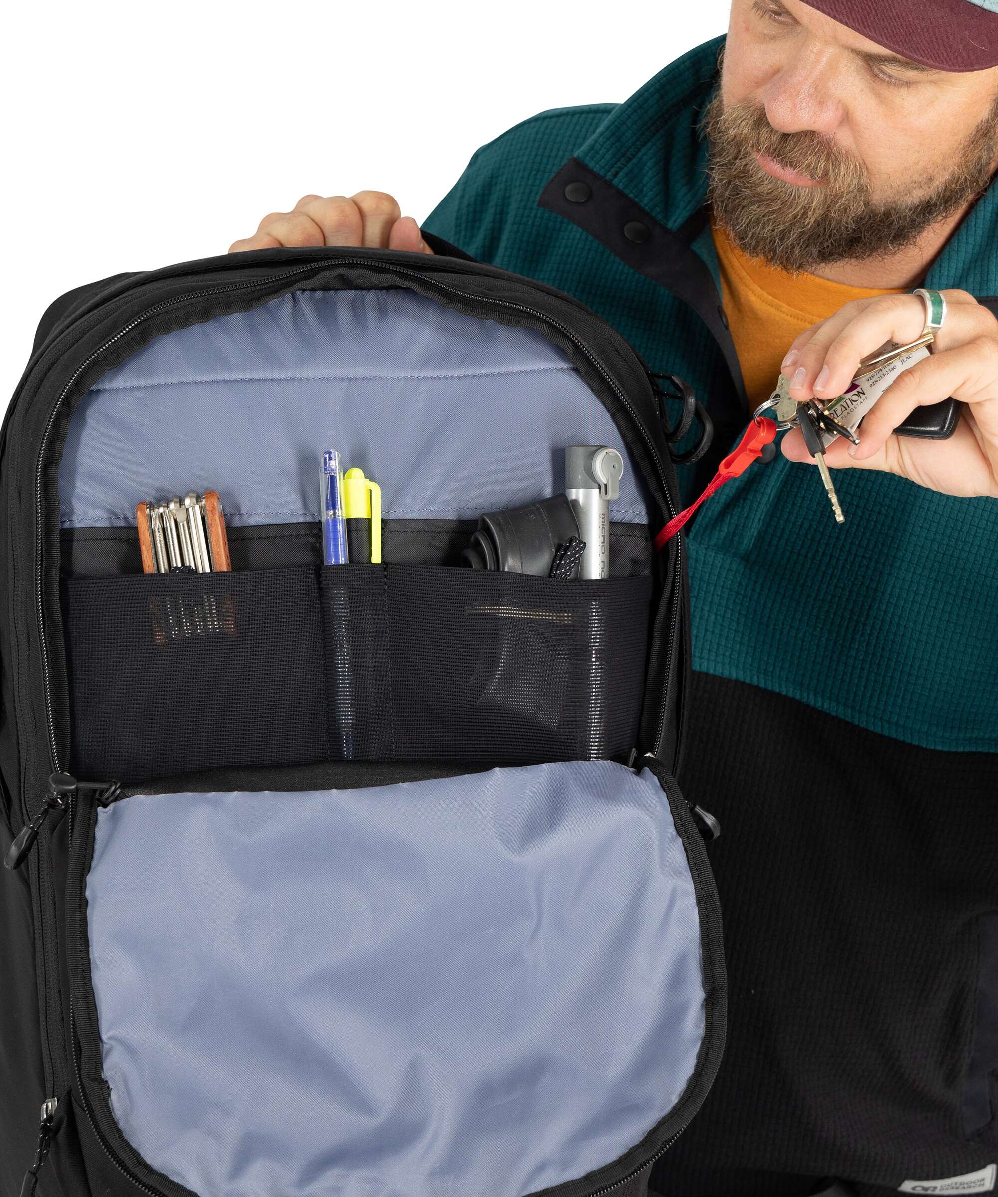 Osprey Metron 34 Backpack black anchor blue