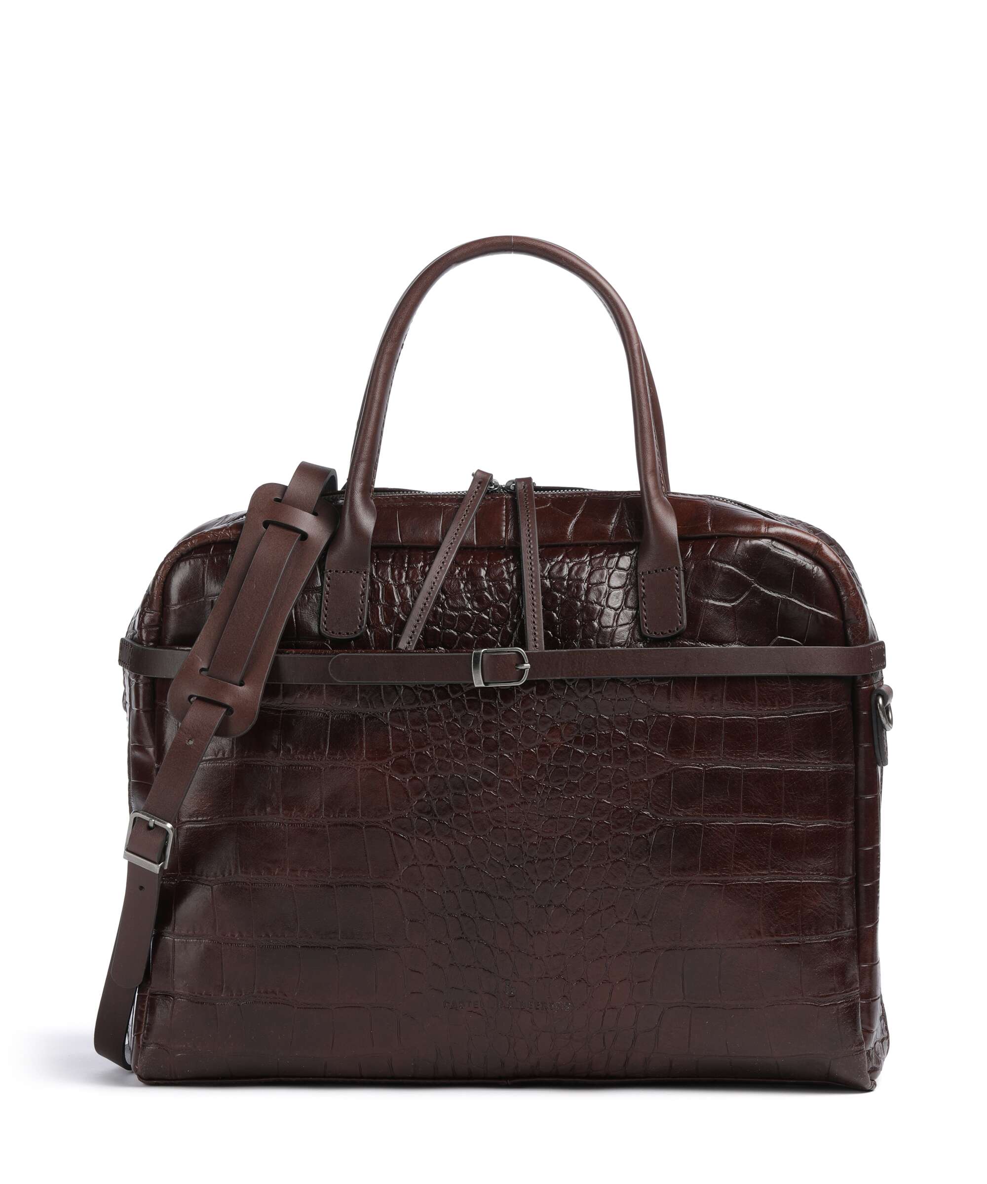 Castelijn & Beerens Croco Lisa Briefcase mocca