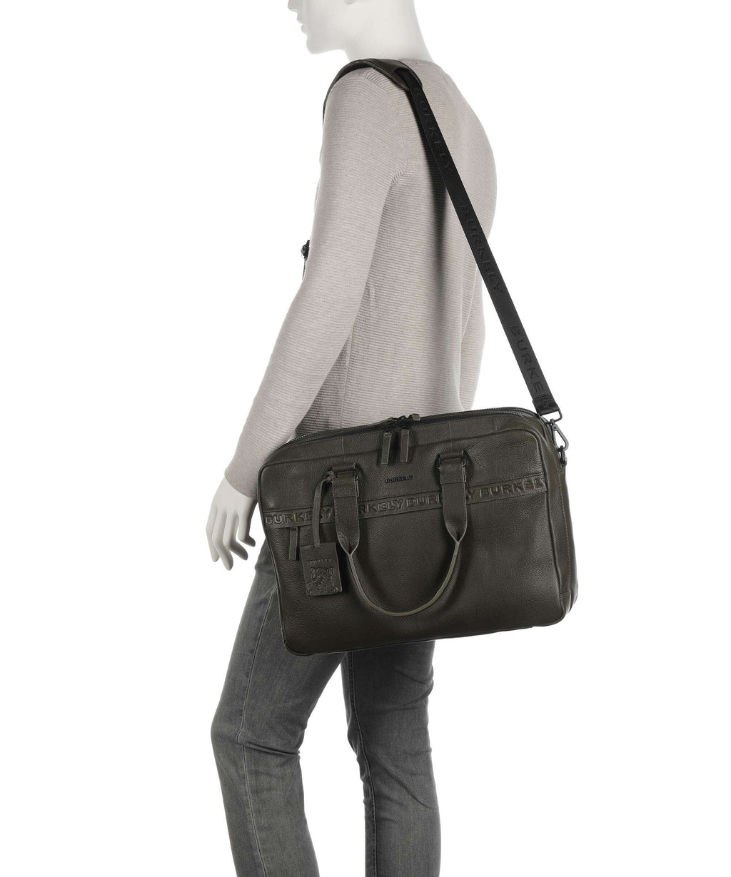 Burkely Minimal Mason Briefcase great green