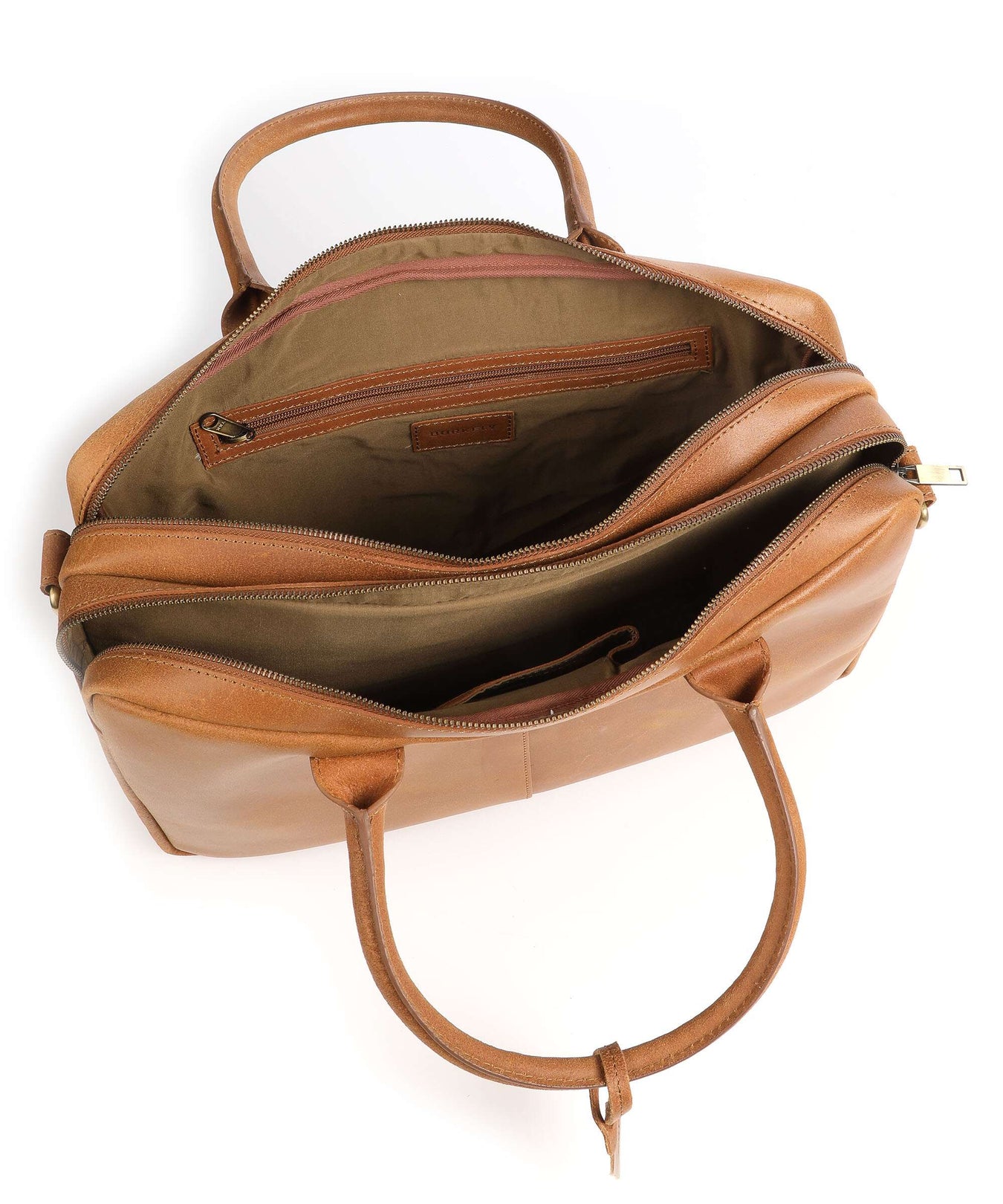 Burkely Vintage Taylor Worker Briefcase cognac