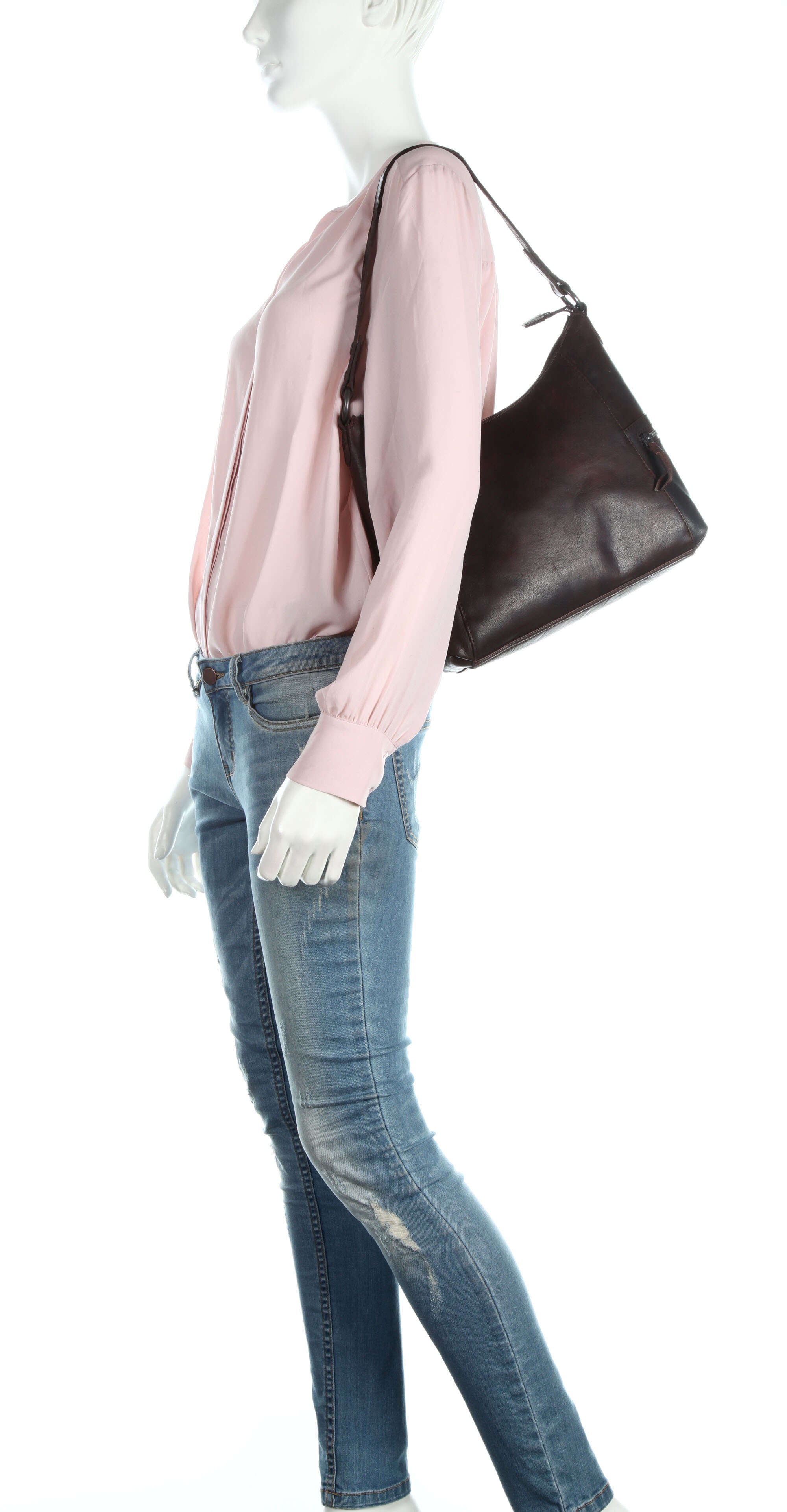 Spikes & Sparrow Bronco Hobo bag dark brown