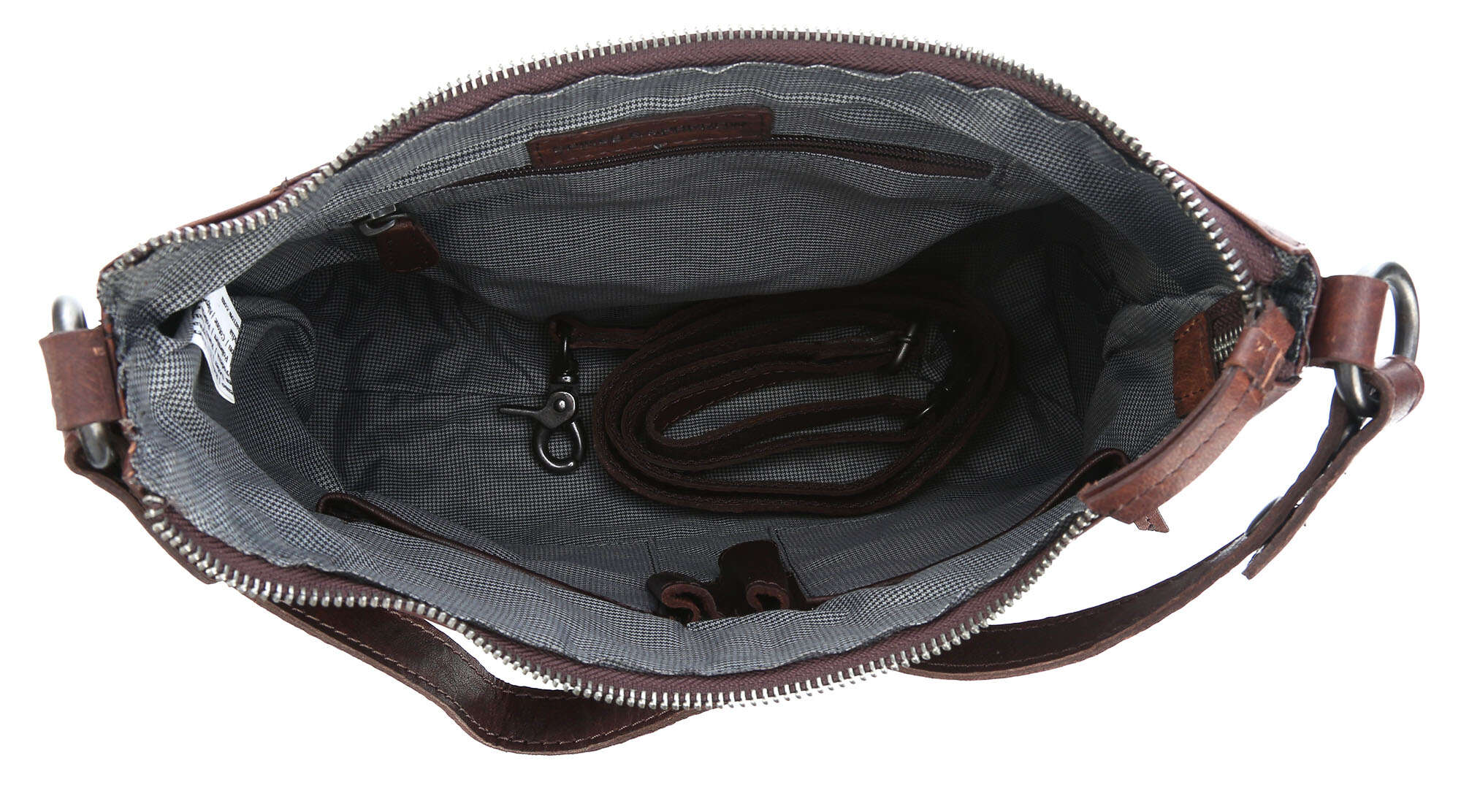 Spikes & Sparrow Bronco Hobo bag dark brown