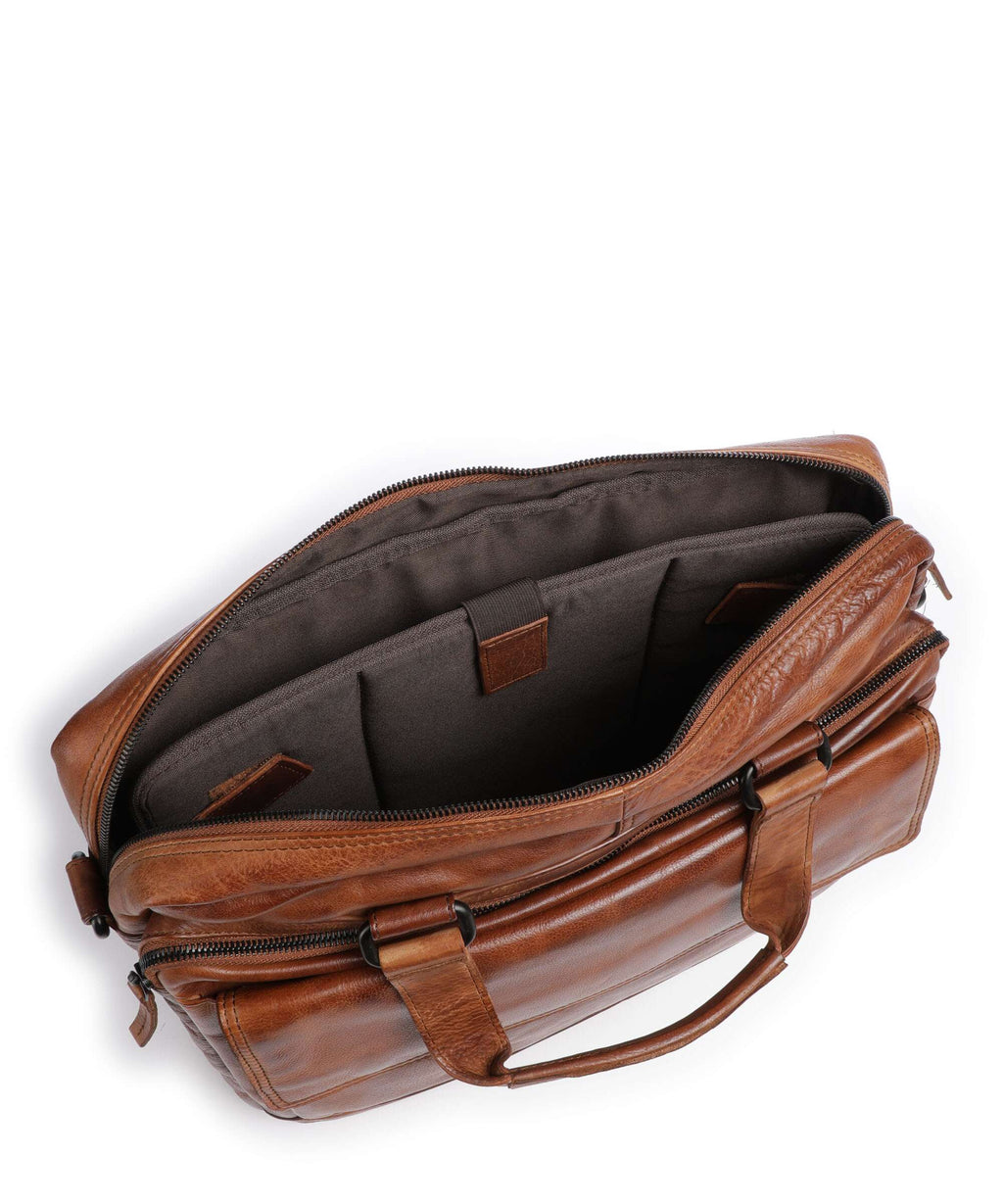 Spikes & Sparrow Apache Briefcase brandy