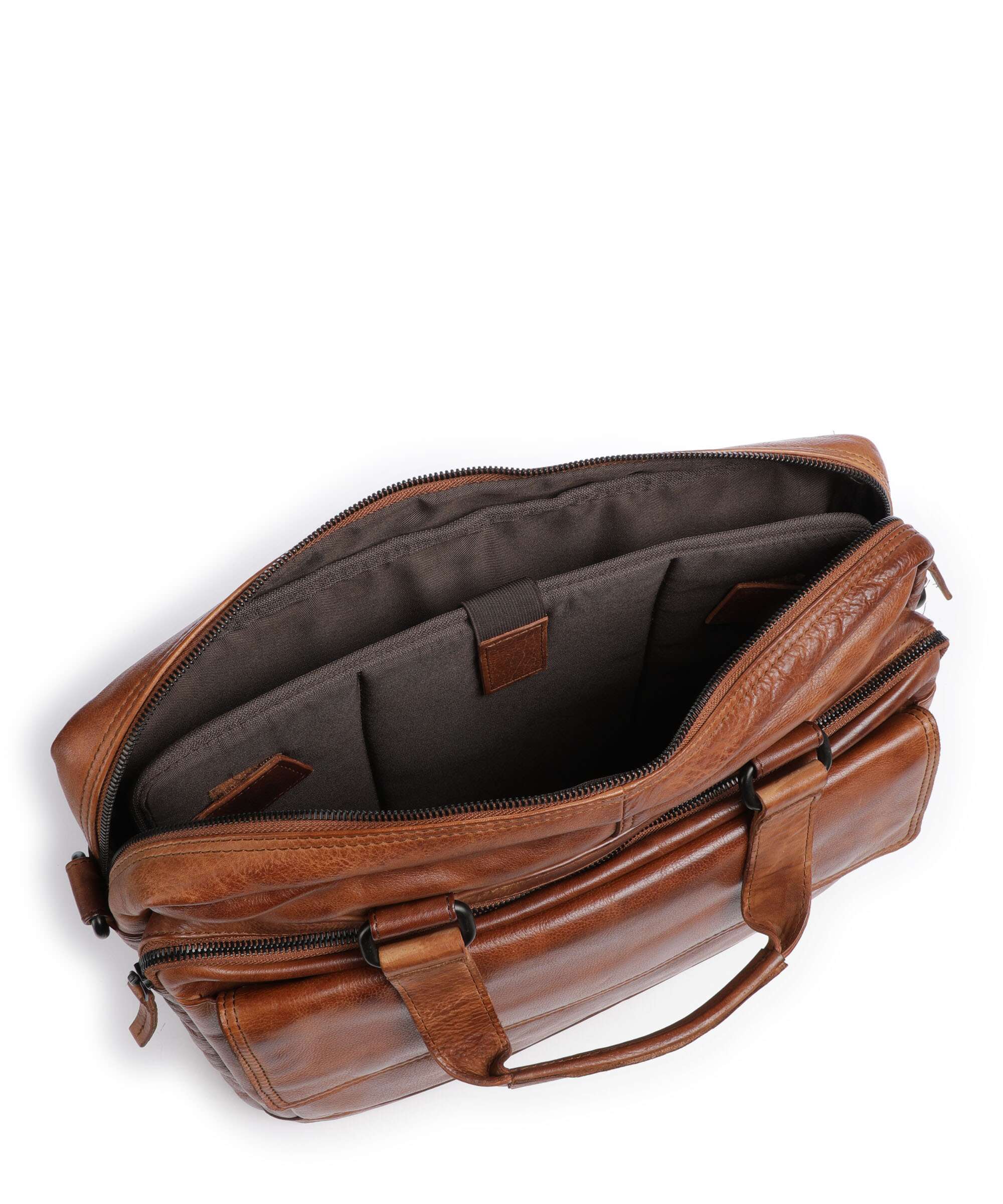 Spikes & Sparrow Apache Briefcase brandy
