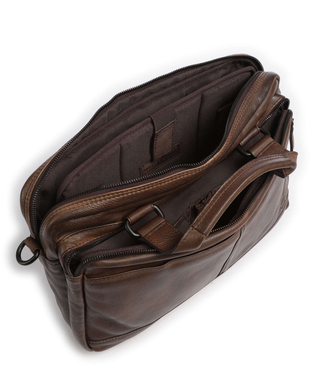 Spikes & Sparrow Apache Steven Briefcase dunkelbraun