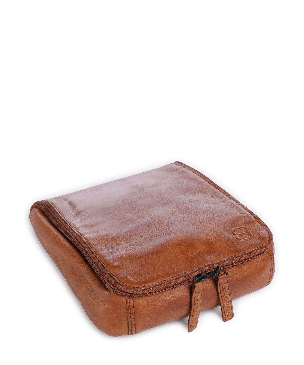 Spikes & Sparrow Apache Midian Toiletry bag brandy