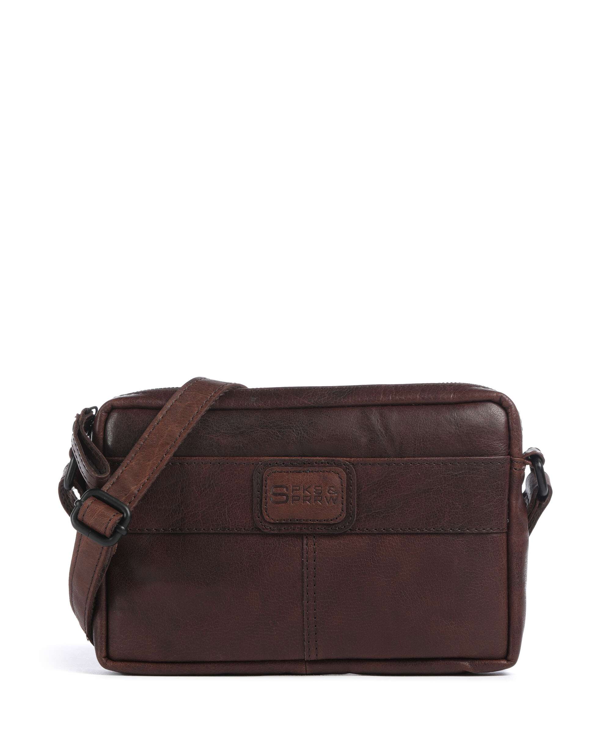 Spikes & Sparrow Bronco Eva Crossbody bag dunkelbraun