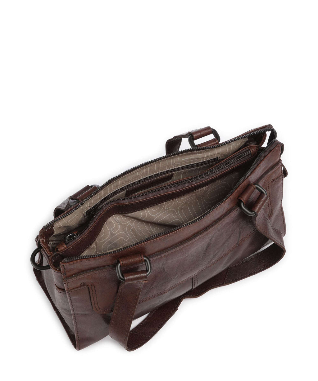 Spikes & Sparrow Bronco Amity Shoulder bag dunkelbraun