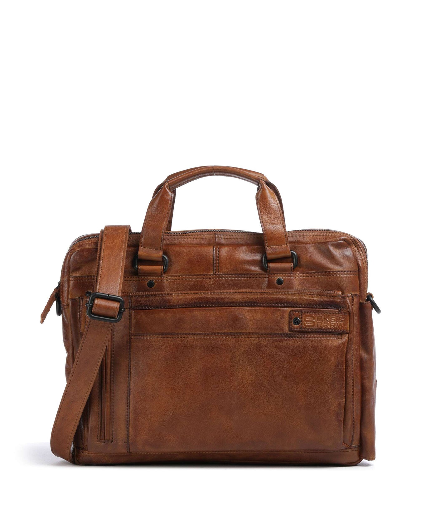 Spikes & Sparrow Apache Brutus Briefcase brandy