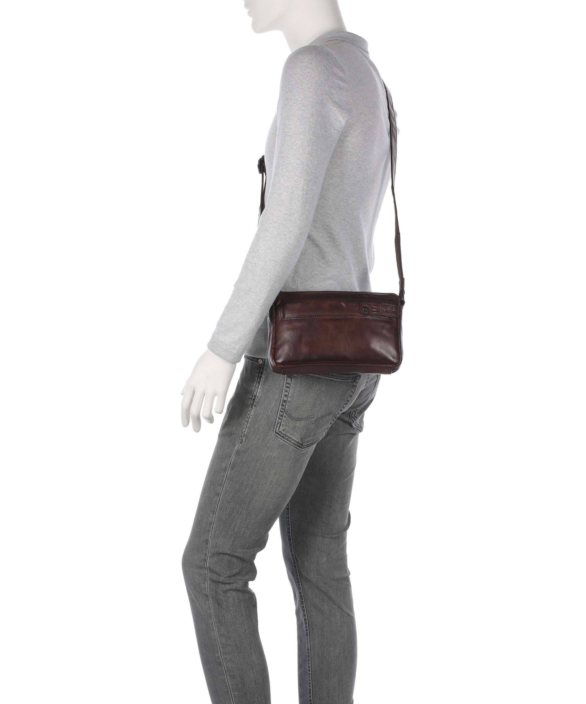 Spikes & Sparrow Apache Hubbert Crossbody bag braun