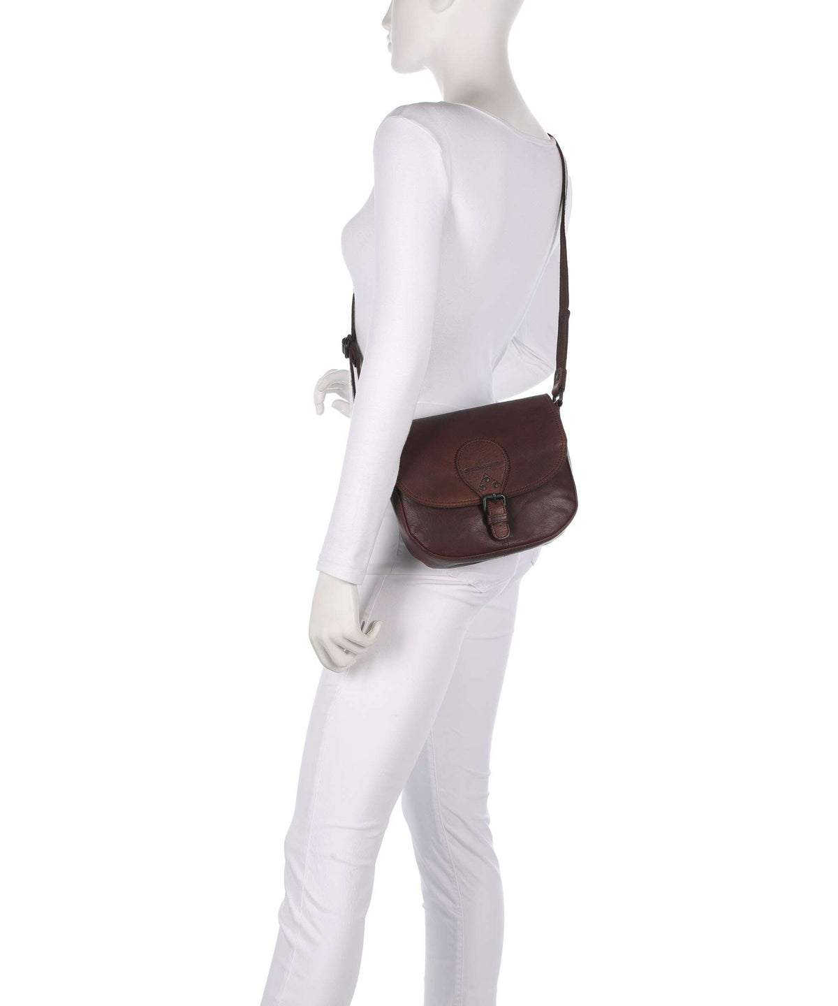 Spikes & Sparrow Bronco Nicolina Crossbody bag dark brown