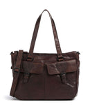 Spikes & Sparrow Bronco Fee Briefcase dark brown