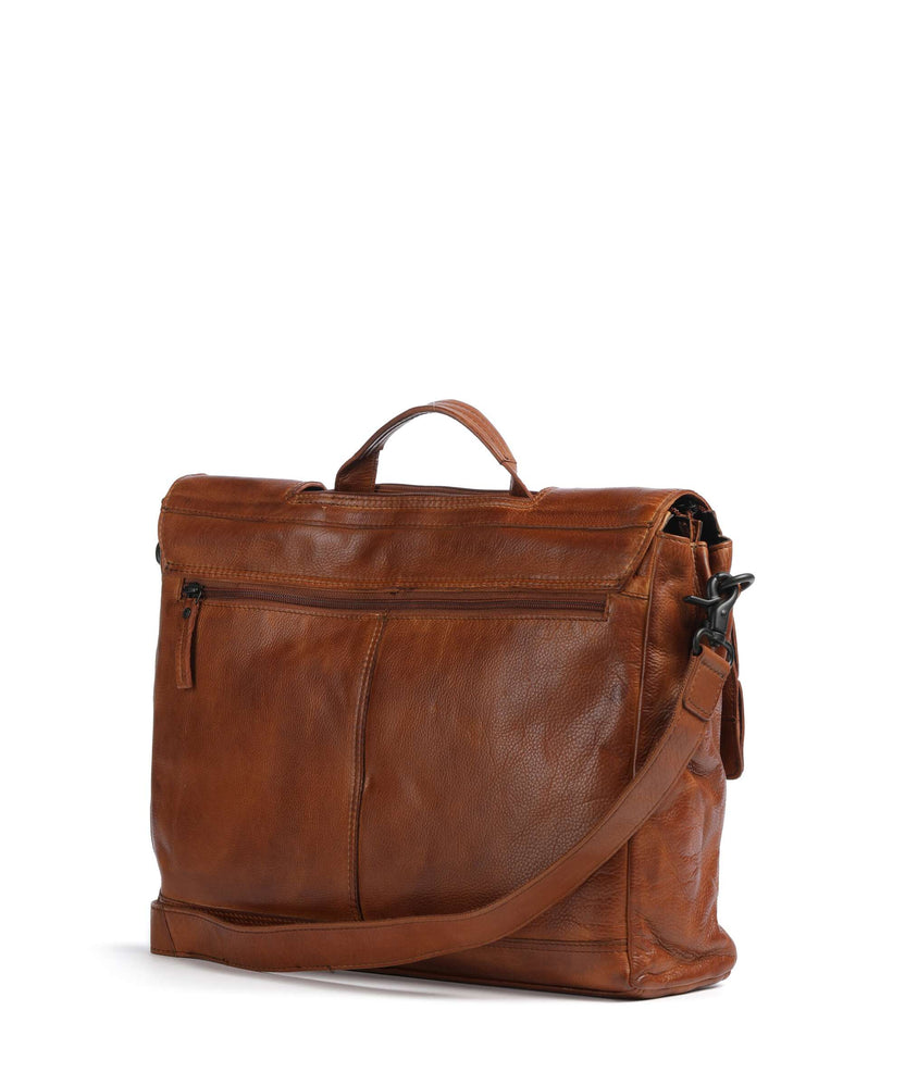 Spikes & Sparrow Apache Benzo Briefcase brandy