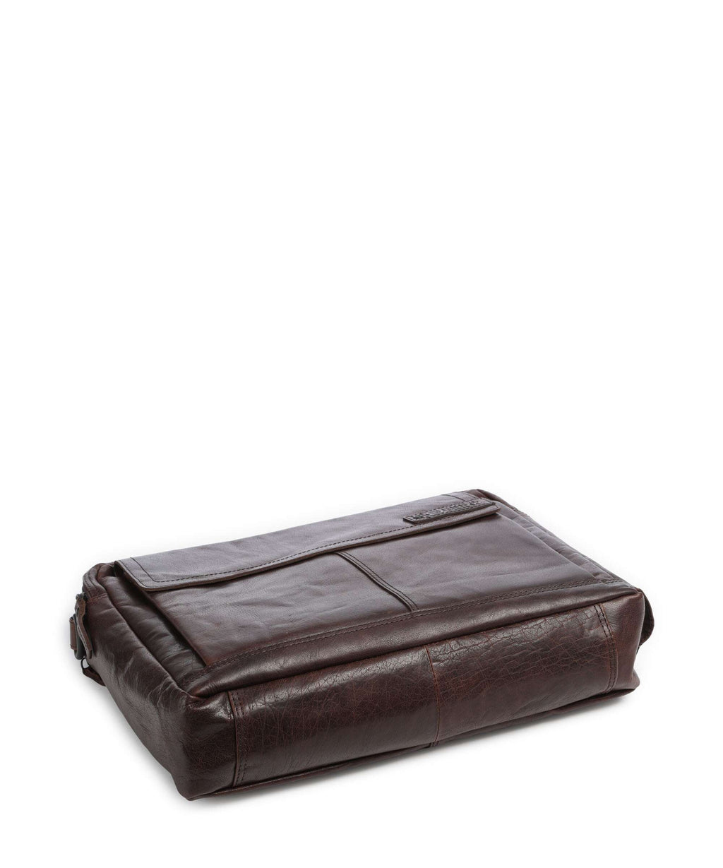 Spikes & Sparrow Bronco Henry Briefcase dark brown