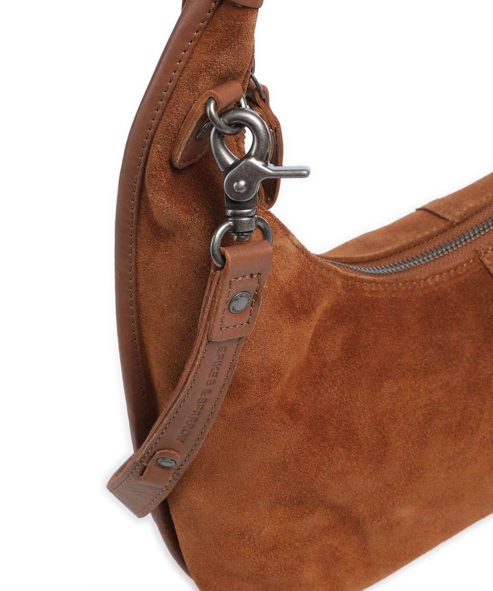 Spikes & Sparrow Suede Mix Gwyn Hobo bag mocca