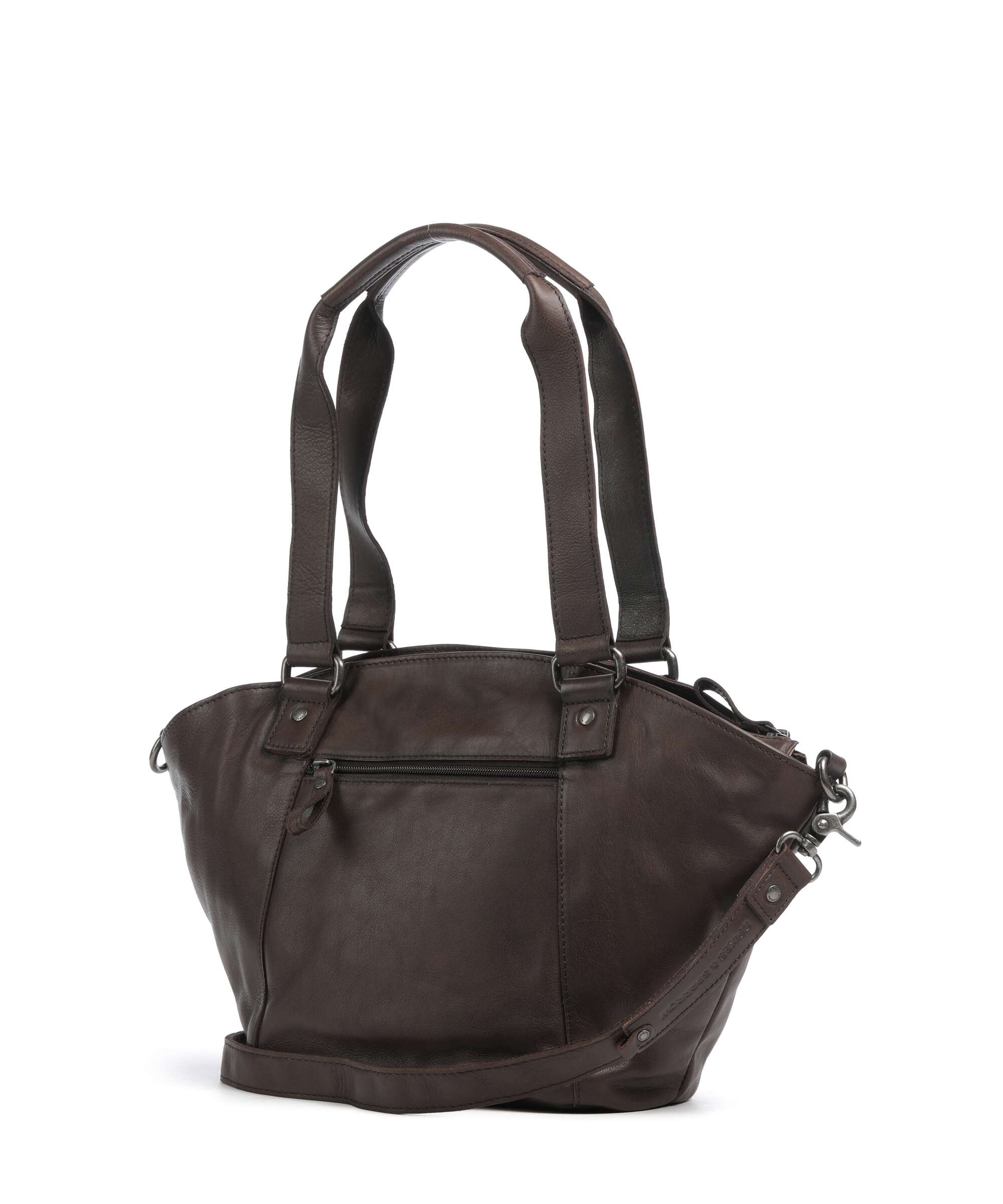 Spikes & Sparrow Woven Patty Hobo bag dark brown