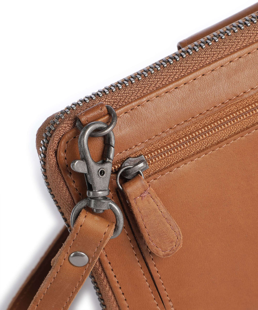 The Chesterfield Brand Cow Wax Pull Up Taipei Wallet cognac