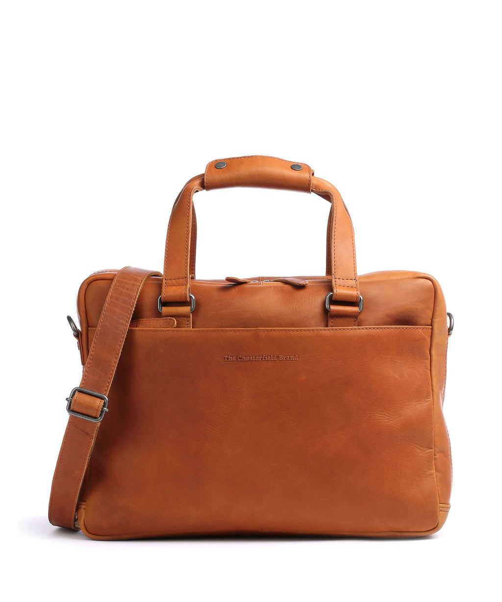 The Chesterfield Brand Manhattan Briefcase cognac