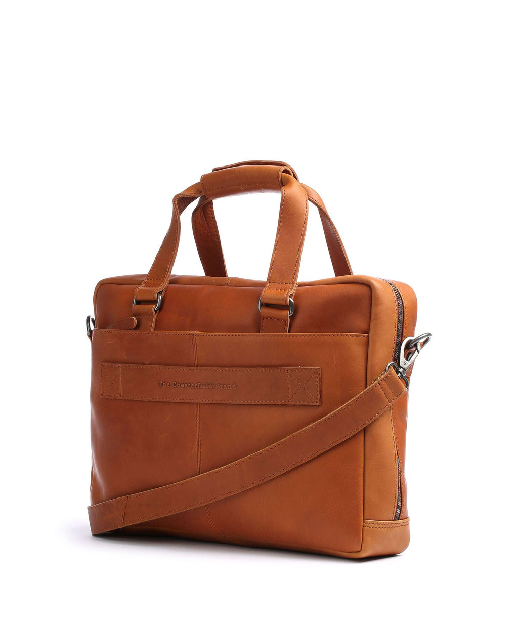 The Chesterfield Brand Manhattan Briefcase cognac