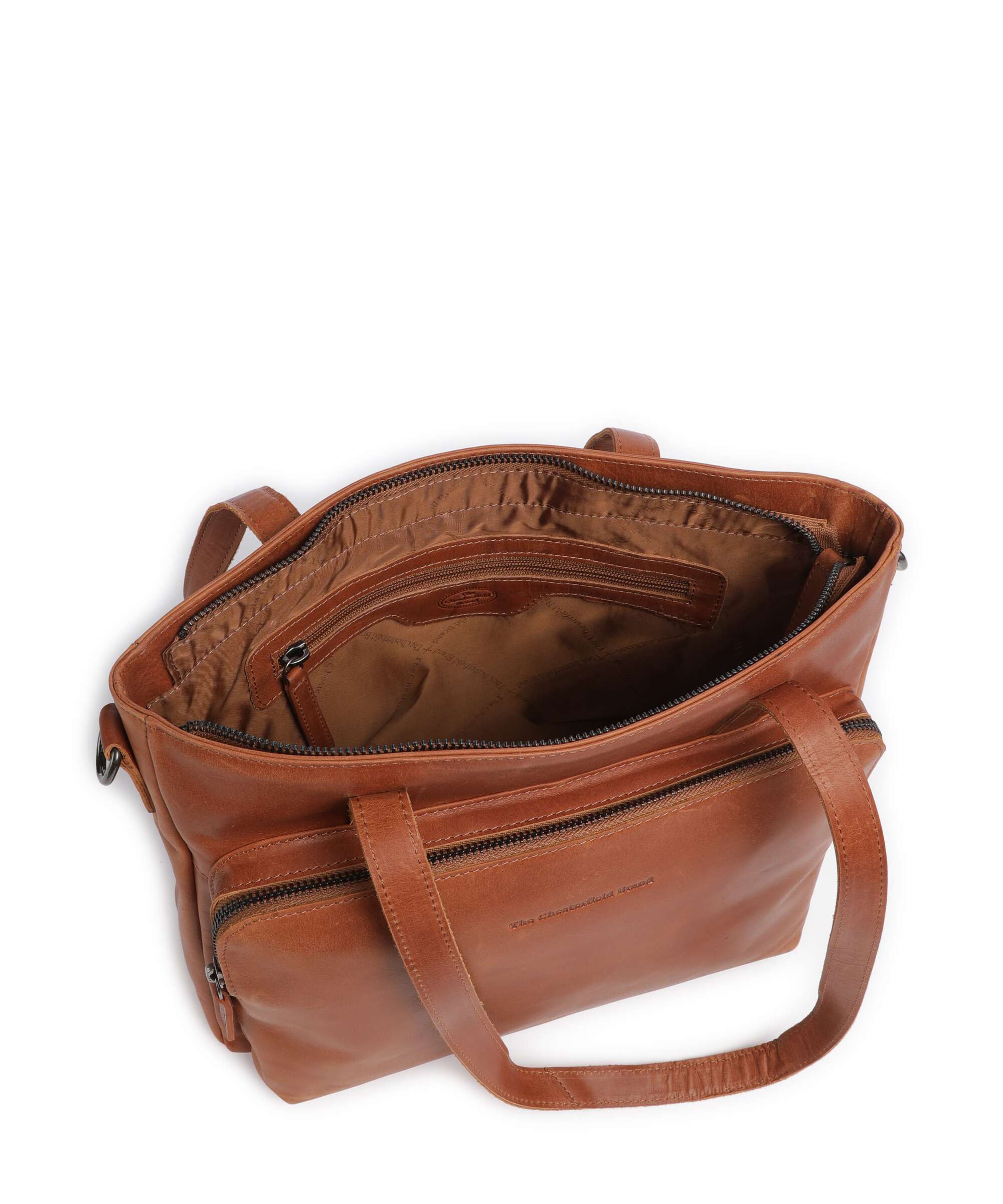 The Chesterfield Brand Cow Wax Pull Up Alicante Tote bag cognac