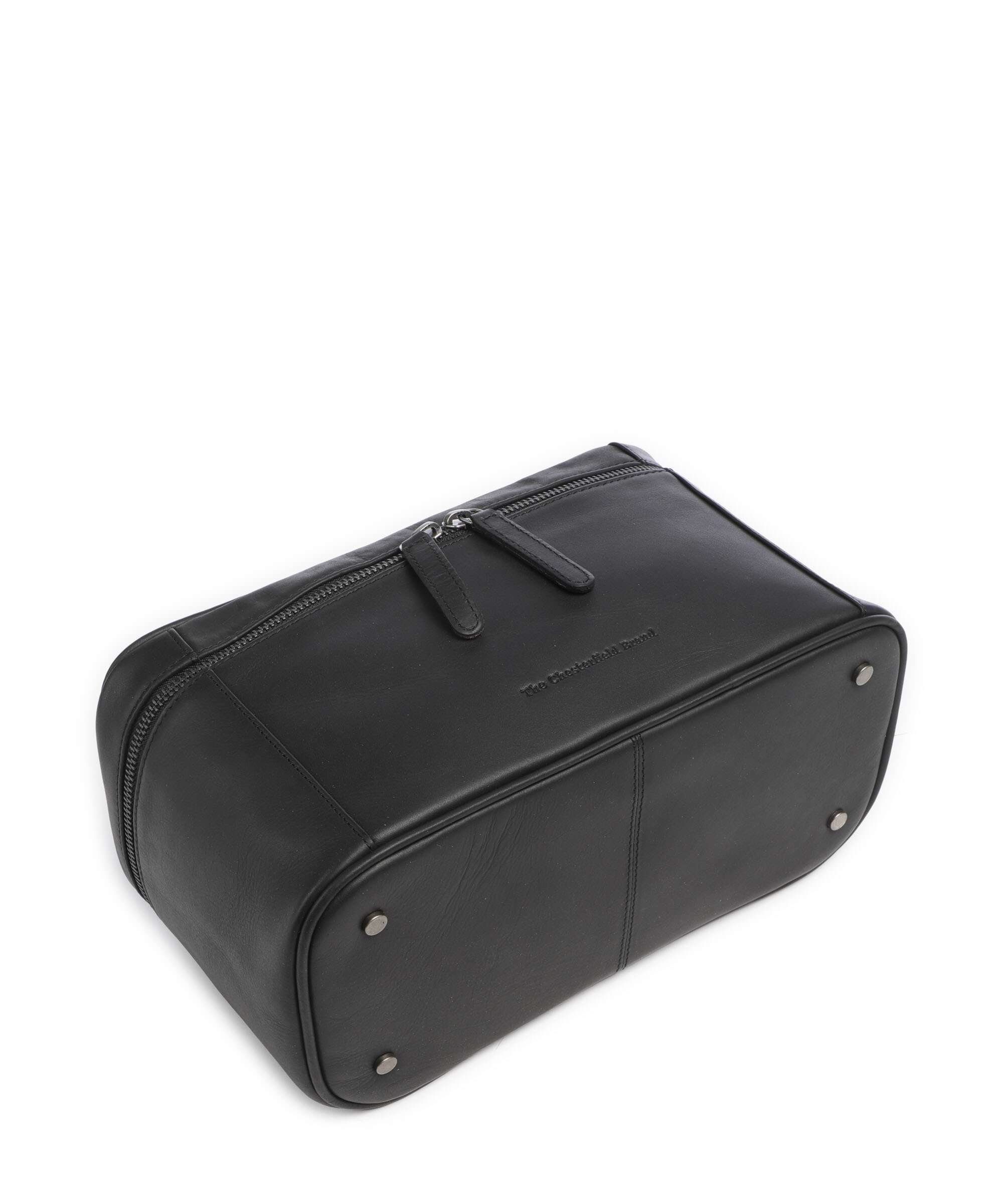 The Chesterfield Brand Wax Pull Up Cow Limone Toiletry bag black