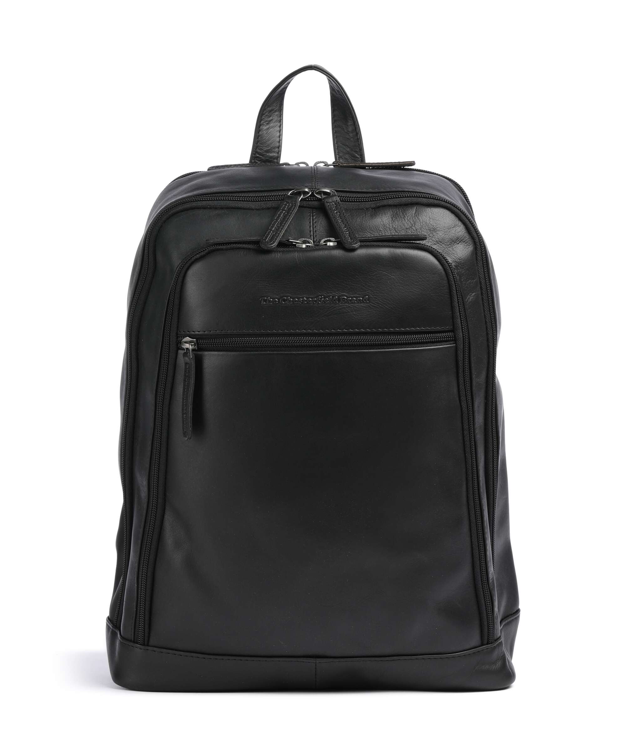 The Chesterfield Brand Wax Pull Up Cow Detroit Backpack black