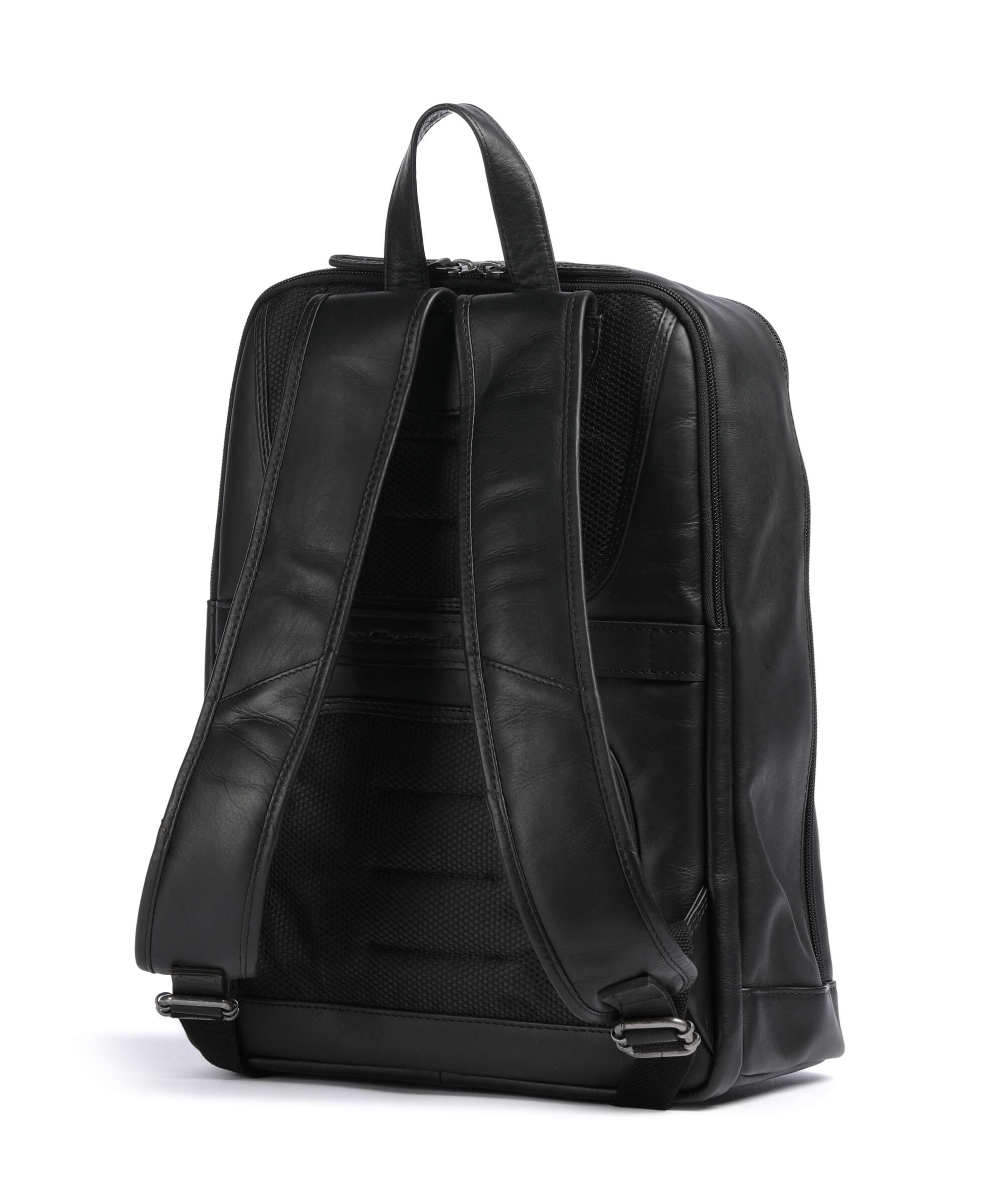 The Chesterfield Brand Wax Pull Up Cow Detroit Backpack black