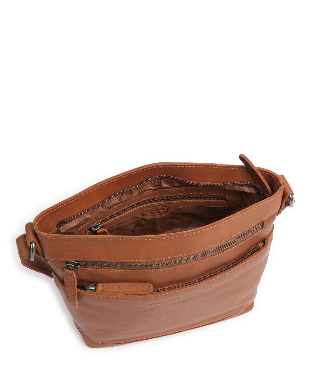 The Chesterfield Brand Cow Wax Pull Up Almeria Crossbody bag cognac