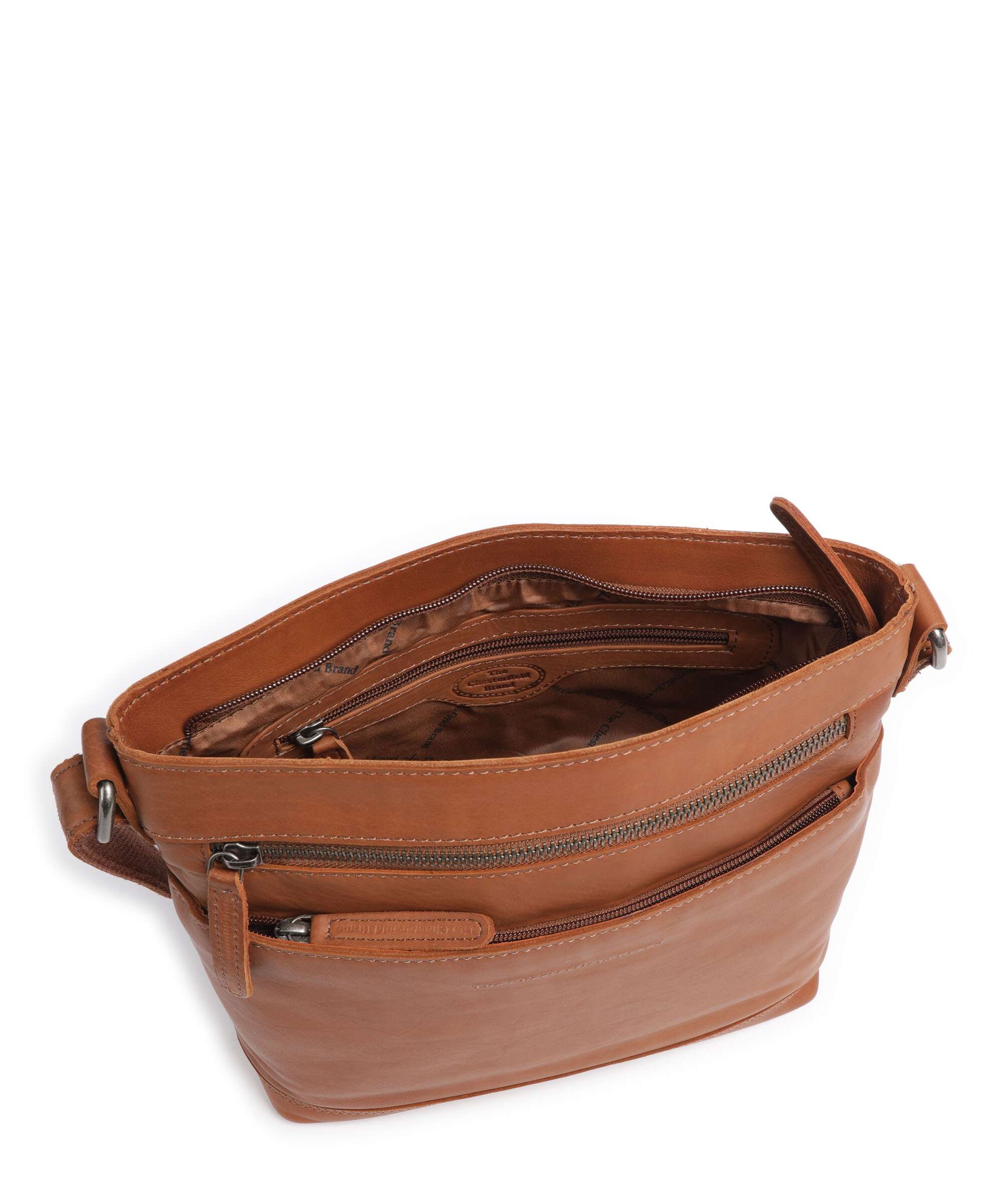 The Chesterfield Brand Cow Wax Pull Up Almeria Crossbody bag cognac