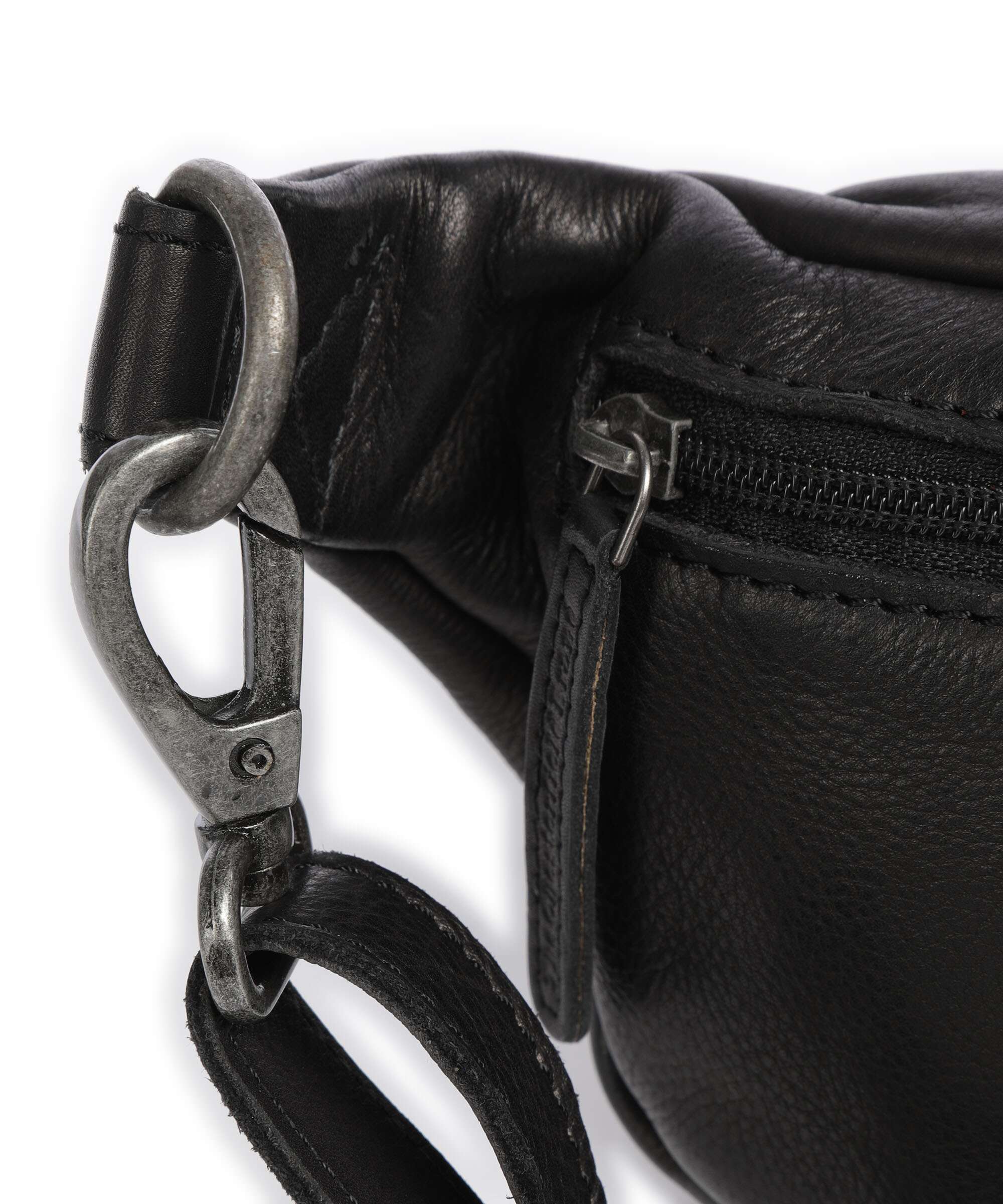The Chesterfield Brand Washed Waxed Cow Severo Belt bag black